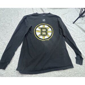 Reebok NHL Boston Bruins T-shirt Men's Large  Long Sleeve Logo Causal Black